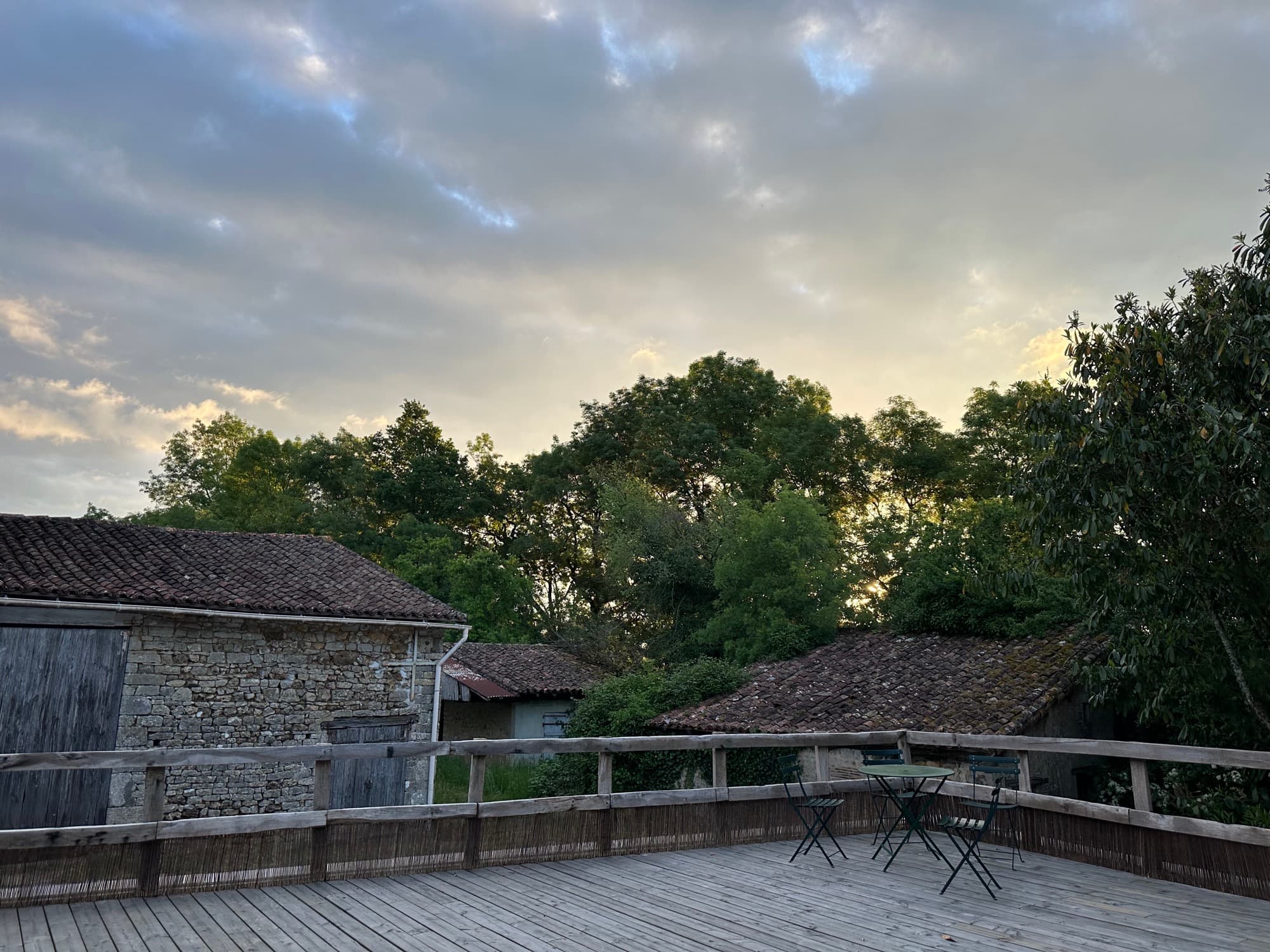 La terrasse au crépuscule, propice à la création